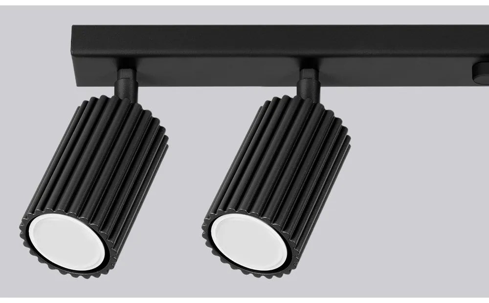 Spot negru 6,5x117 cm Gleam – Sollux