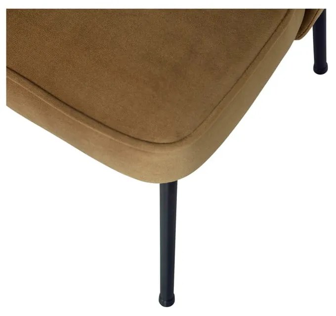 Scaune de dining galben-muștar 2 buc. din catifea Vogue – WOOOD