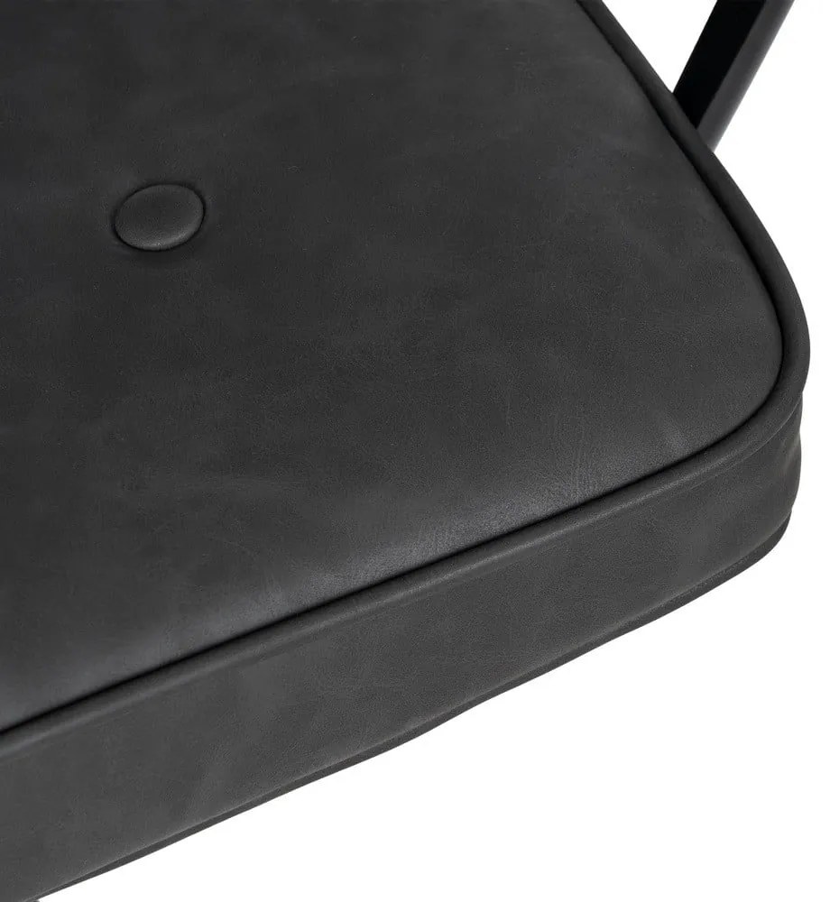 Scaun de birou gri antracit din imitație de piele – Ixia