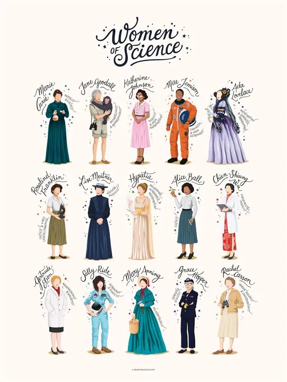 Ilustrație Women of Science, Nour Tohme