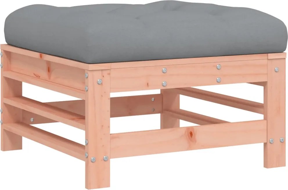 vidaXL Taburet de grădină cu pernă, lemn masiv douglas