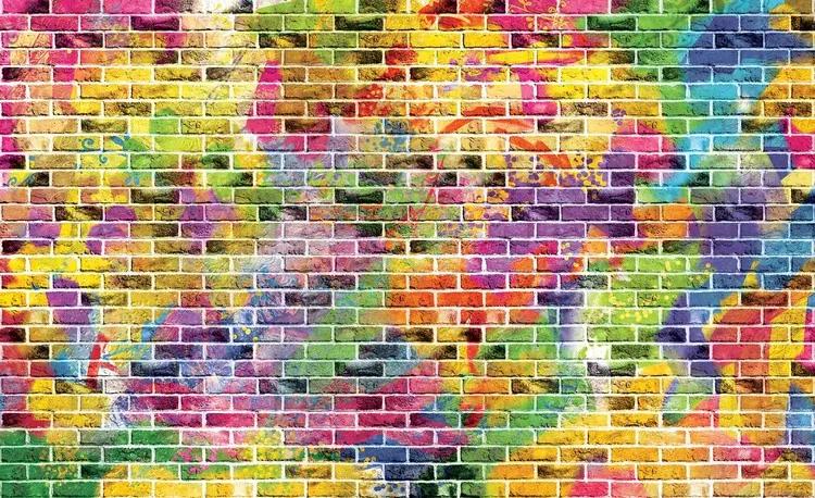 Bricks Multicolour Fototapet, (104 x 70.5 cm)