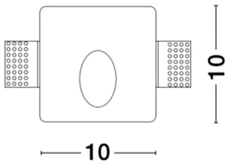 Spot LED incastrabil ideal pentru iluminat scara sau hol CIROCCO, 10x10cm