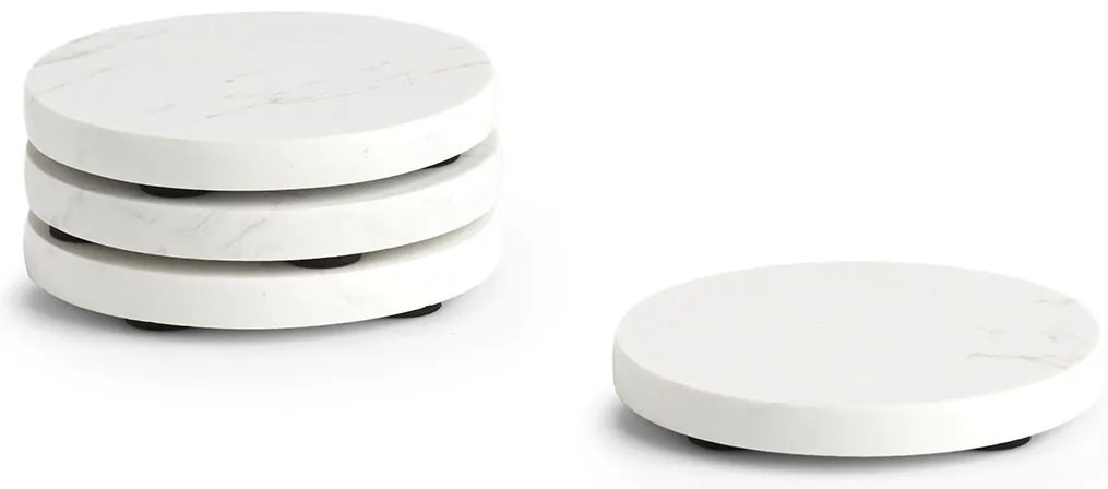 Set suporturi din marmura pentru pahare, Ø 9,5 cm
