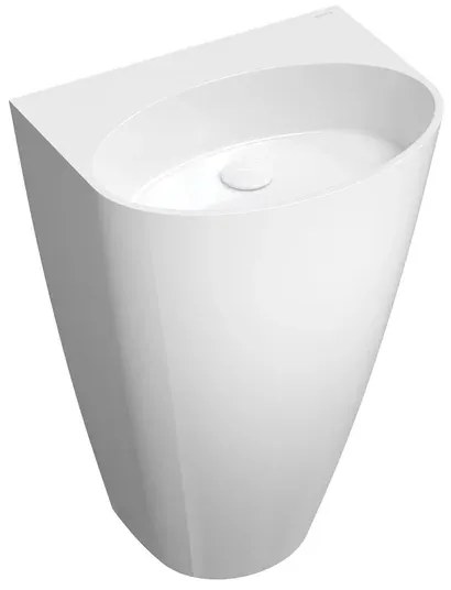 Lavoar freestanding Omnires Siena M+ asimetric alb 55 cm