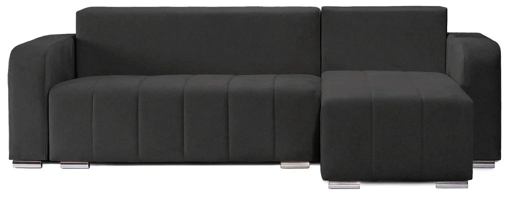 Coltar Extensibil 3 locuri Armando, cu ladă de depozitare, Verde - Gri, 240 x 147 x 85 cm