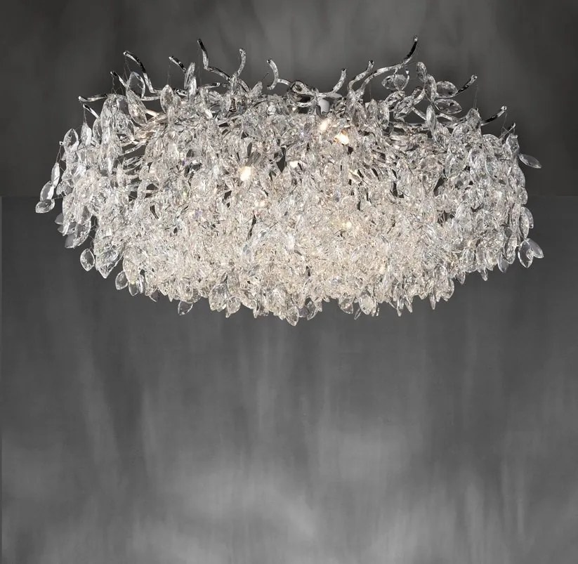 Lustra aplicata design magnific, crom, diametru 80cm, RICICLE