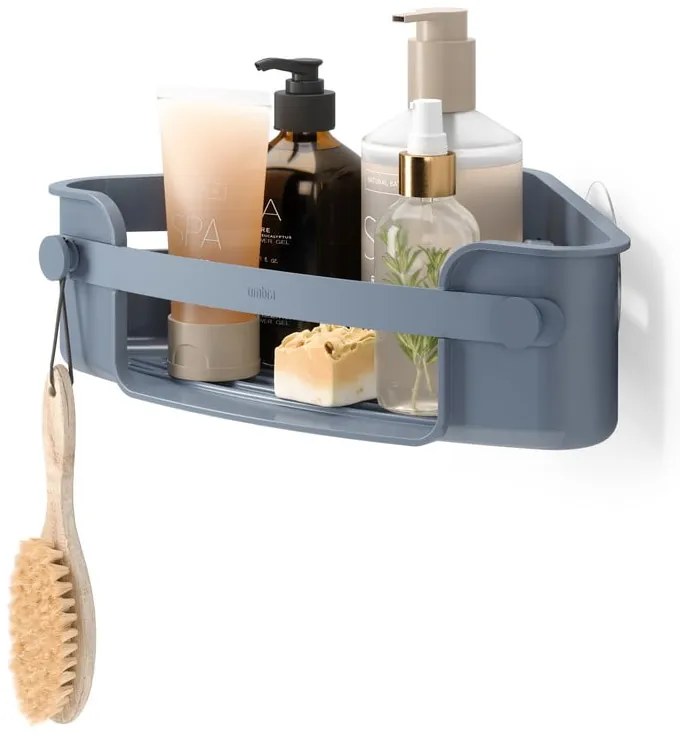 Raft pentru baie albastru autoadeziv/pentru colț din plastic reciclat Flex – Umbra