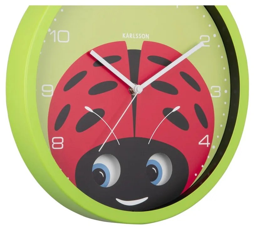 Ceas pentru copii ø 31 cm Peekaboo Ladybug – Karlsson