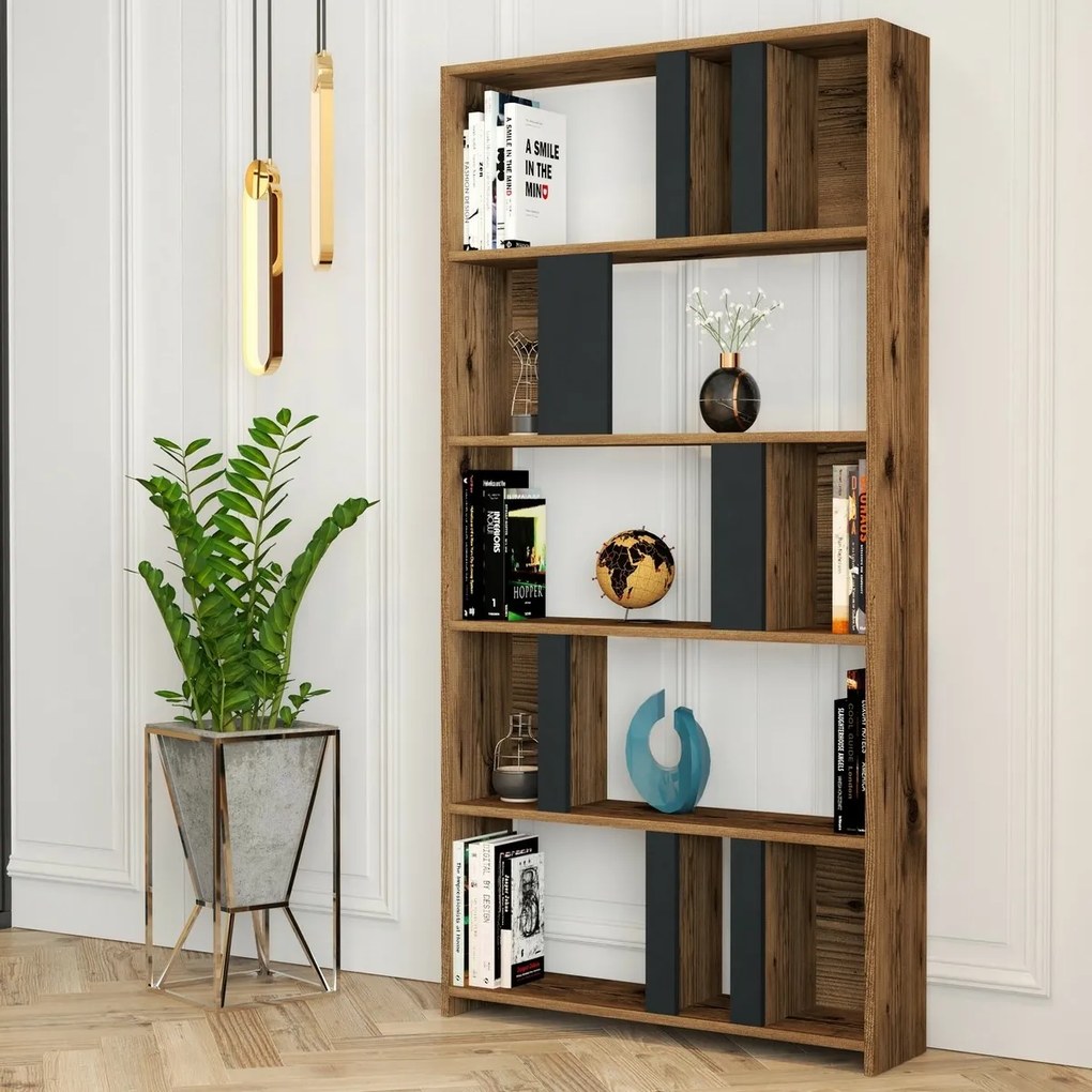 Bibliotecă Lima Anthracite and Walnut