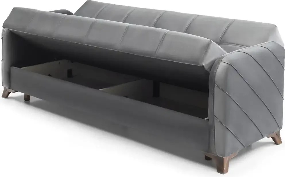 Canapea extensibila cu lada de depozitare living 215x85x90 cm – stofă, roz bordo (trandafiriu)– Roza