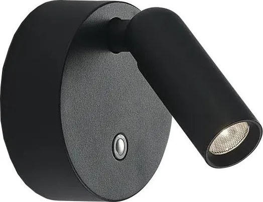 Ideal Lux - BEAN aplică de perete tip spot LED reîncărcabilă, dimabilă, 3W/5V, CRI 95, neagră