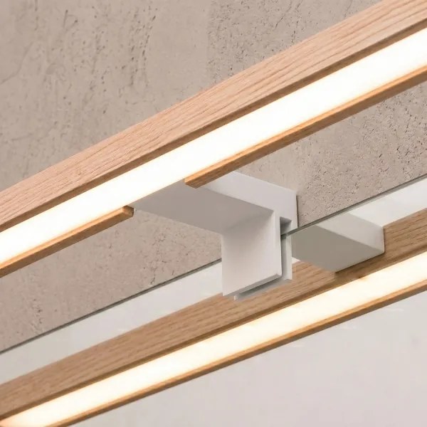 Brilagi - Iluminare LED pentru oglindă de baie 3în1 WOODY MIRROR LED/15W/230V IP44 alb/stejar