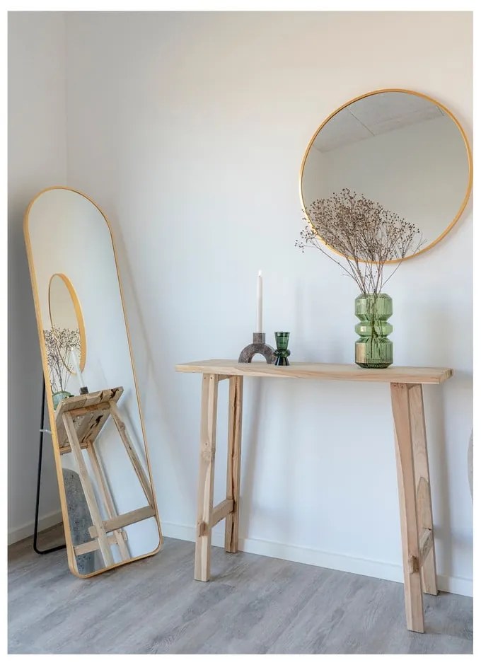 Masă consolă din lemn de tec 30x90 cm Girona – House Nordic