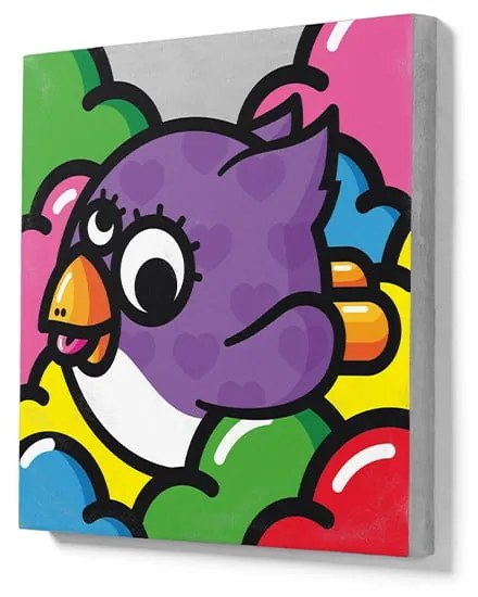 Tablou din beton pentru perete Lyon Béton Volante Violette, 50 x 50 cm