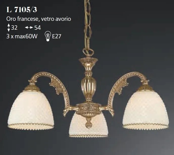 Candelabru din alama 3 brate design italian 7105