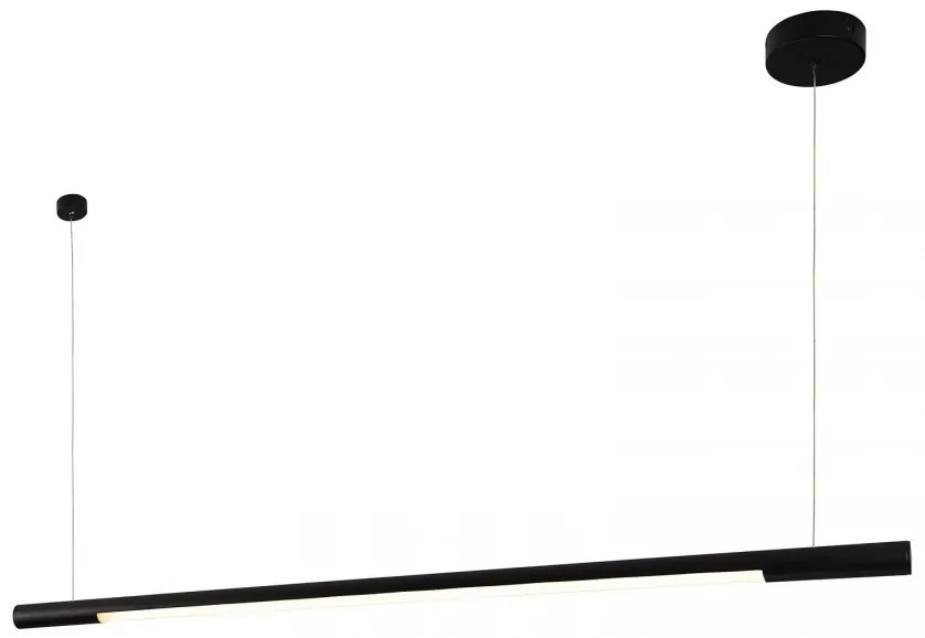 Lustra LED liniara, suspendata Organic 150cm, negru P0358 MX