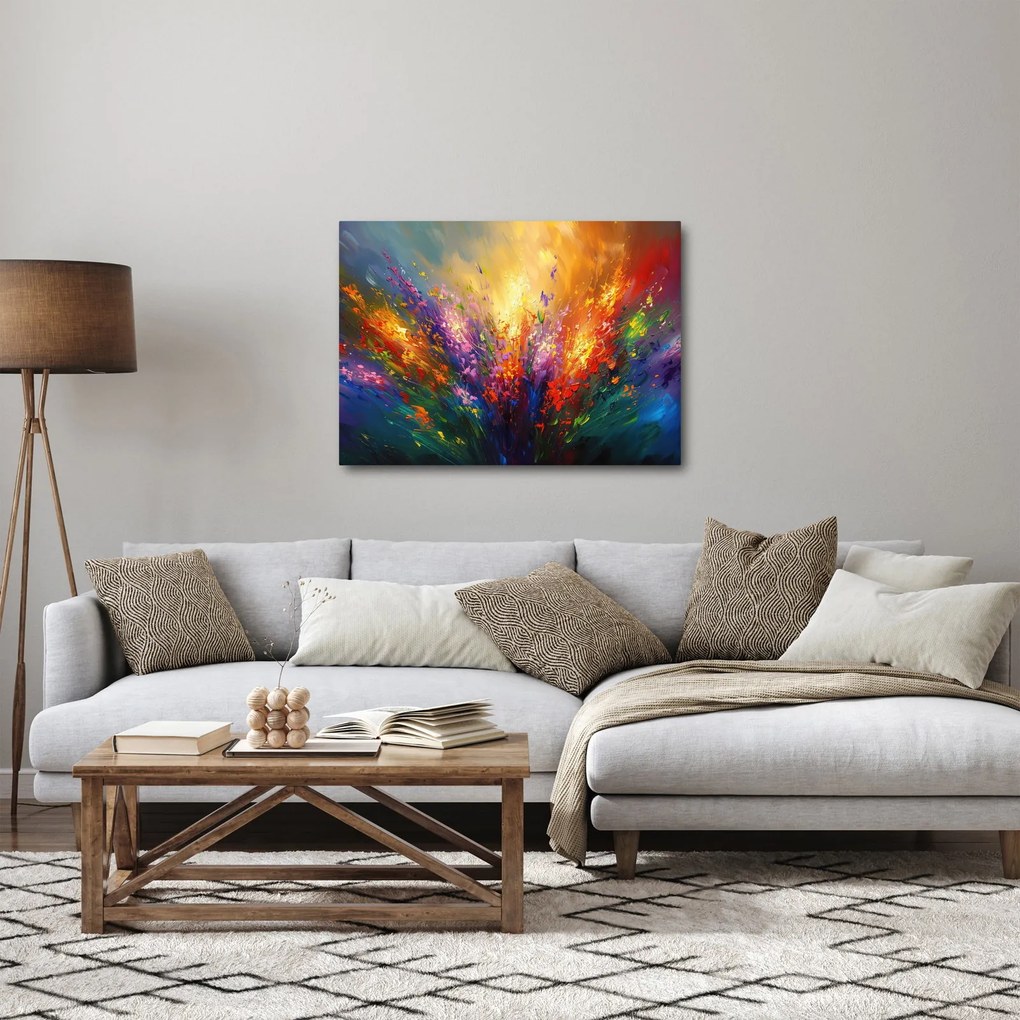 Tablou - Abstracție de flori (70x50 cm)