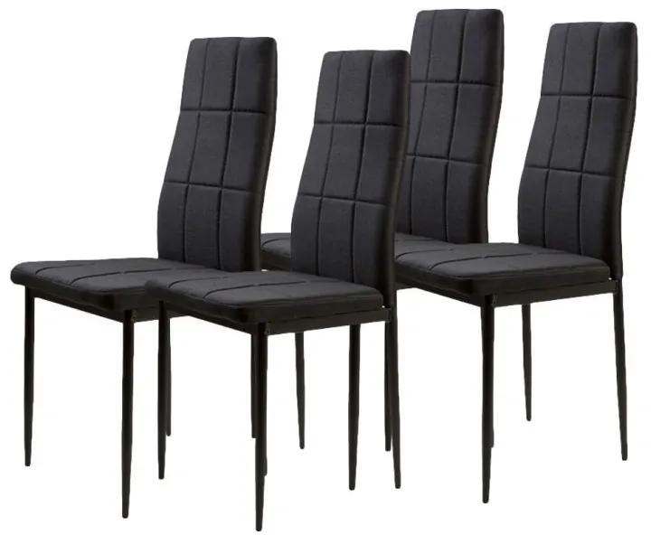 Set de 4 scaune negre cu design modern