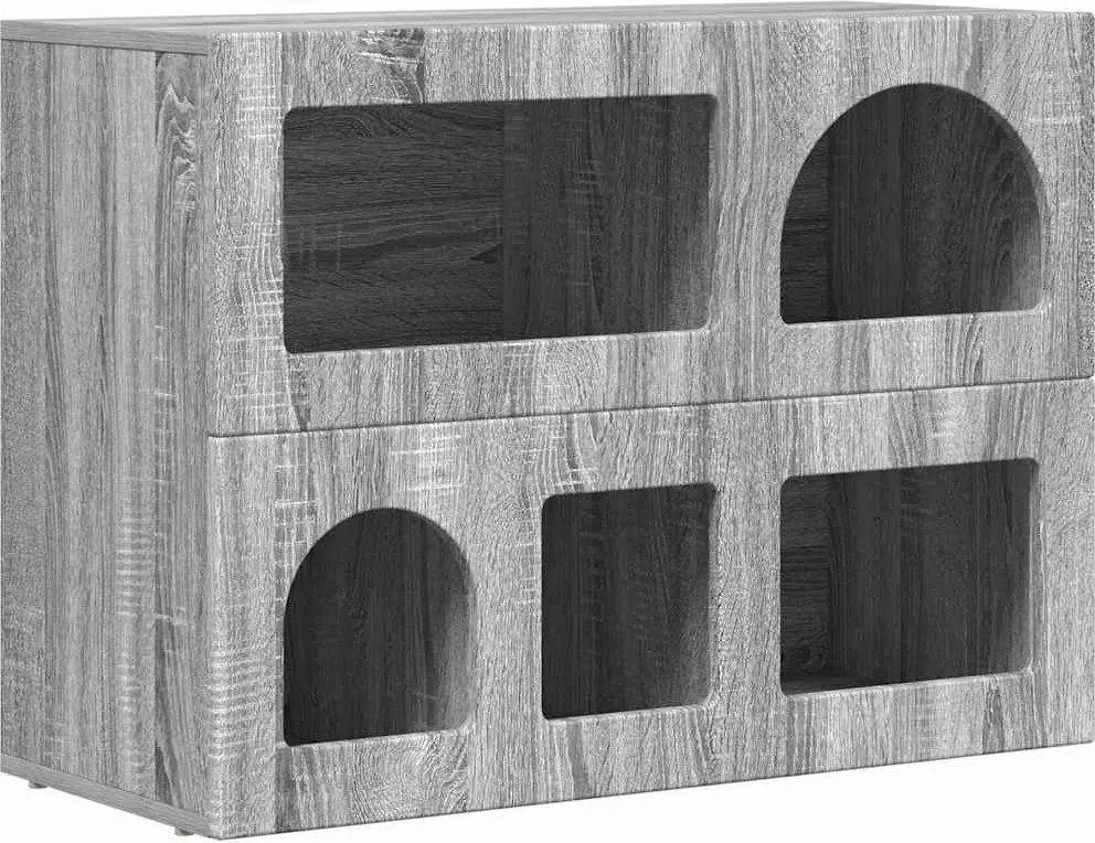 vidaXL Bufet Gri Sonoma 80.5 x 35 x 59 cm Lemn compozit