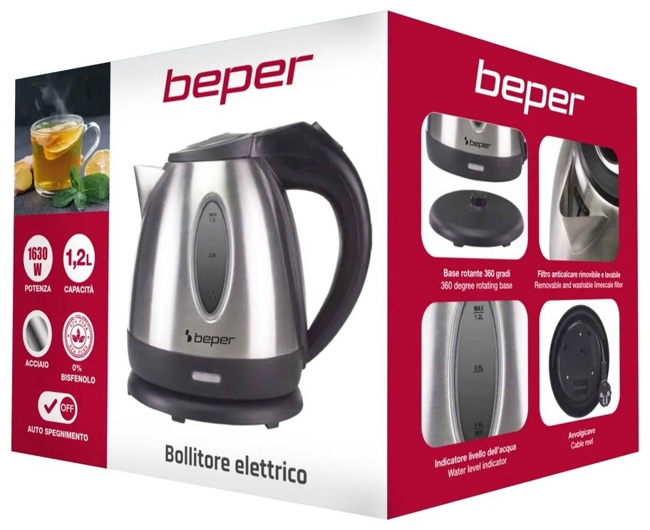 Beper P101BOL001 ceainic electric 1,2 l