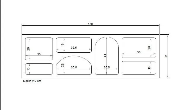 Consolă Lorin Alb 160x51x38 cm