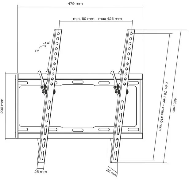 Suport TV de perete,VESA 400, Wall 889 TRACER