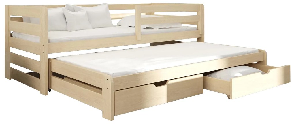 Zondo Pat pentru copii 90 cm Simo (Pin) (cu somieră). 615018