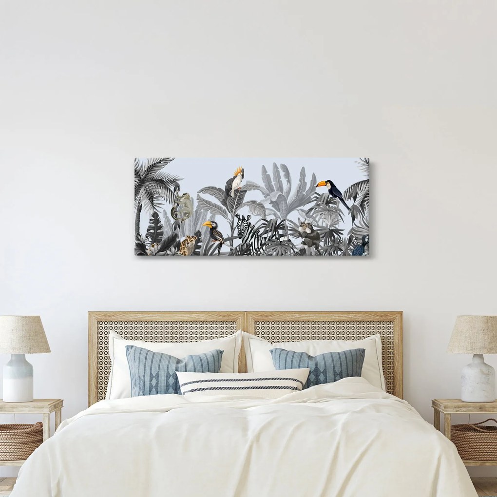 Tablou - Jungla ilustrată (120x50 cm)