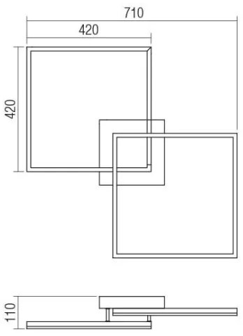 Redo 01-1642 - Plafonieră LED dimabilă KLEE LED/57W/230V albă