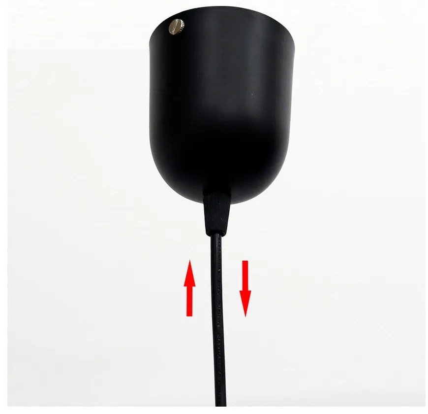 Lustră neagră cu abajur din sticlă ø 10 cm Felis – Candellux Lighting