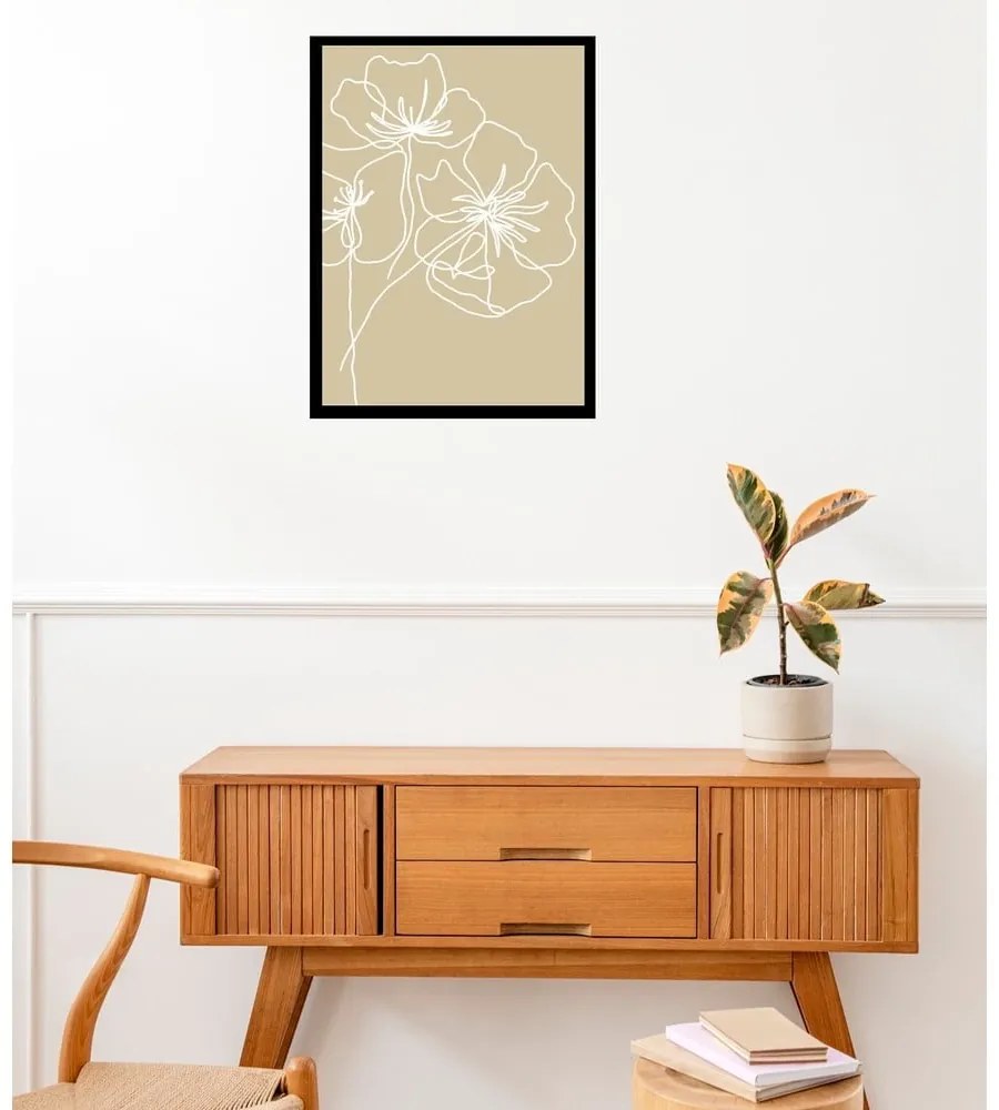 Poster 29x41 cm White Poppy – Veronika Boulová