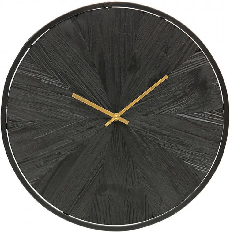 Ceas perete negru din MDF si metal 42 cm Valentino