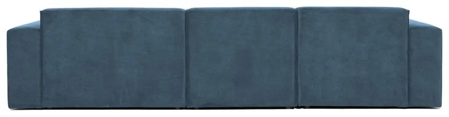 Colțar albastru cu tapițerie din catifea reiată (cu colț pe partea dreaptă) Sting – Scandic