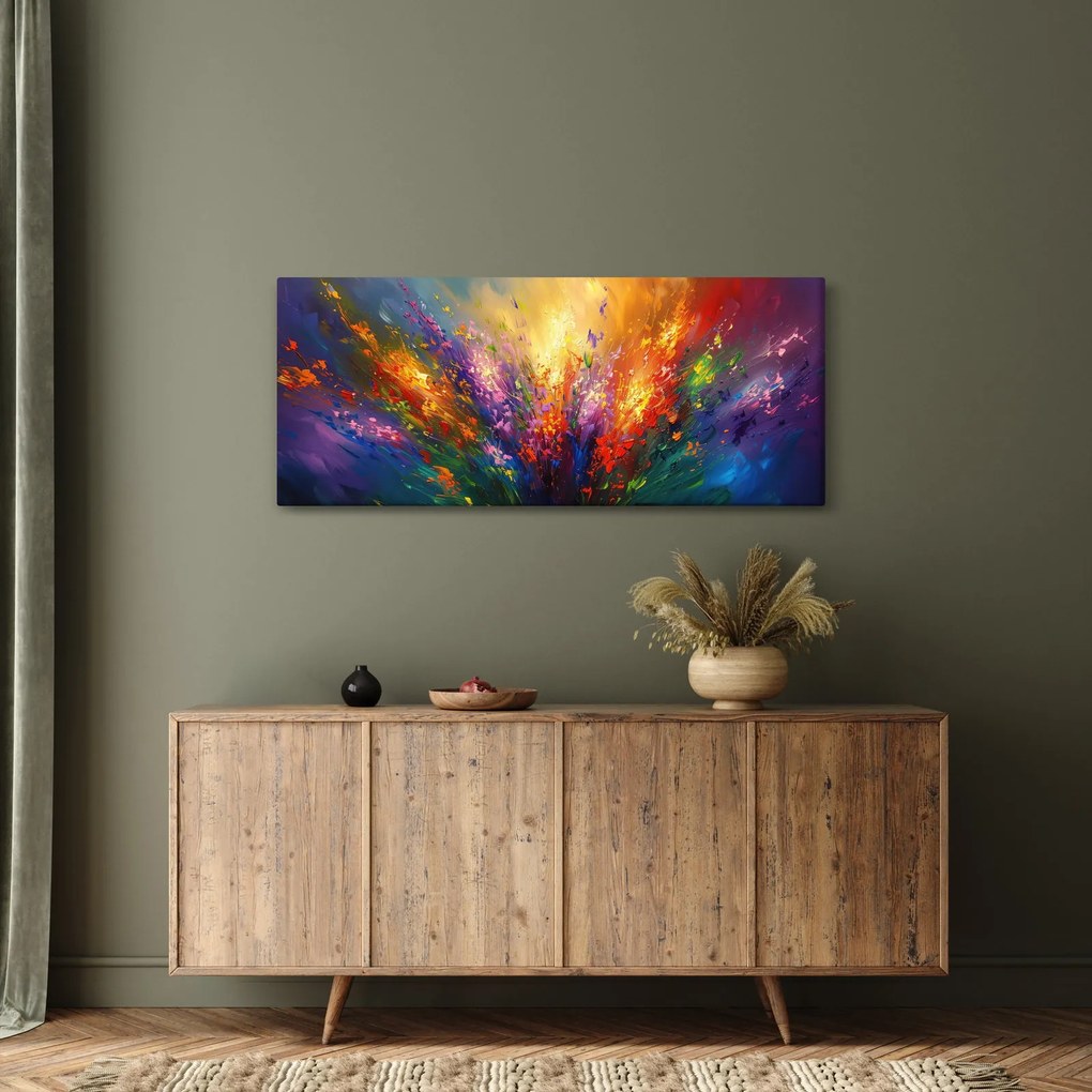 Tablou - Abstracție de flori (120x50 cm)