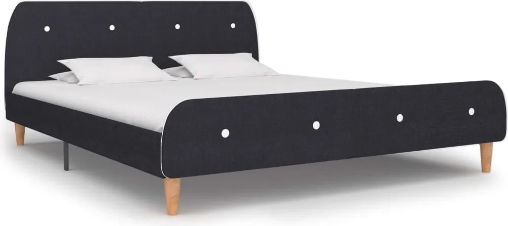 vidaXL Cadru pat fără saltea țesătură gri închis 150x200 cm