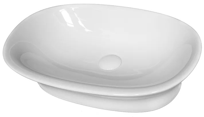 Lavoar pe blat, Fluminia, Diana, oval, 59 x 38,5 cm, alb