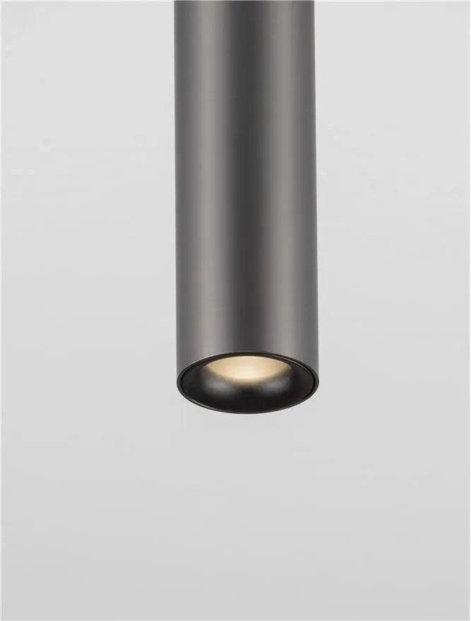 Spot aplicat LED design tehnic LUISA nickel negru, H-15cm