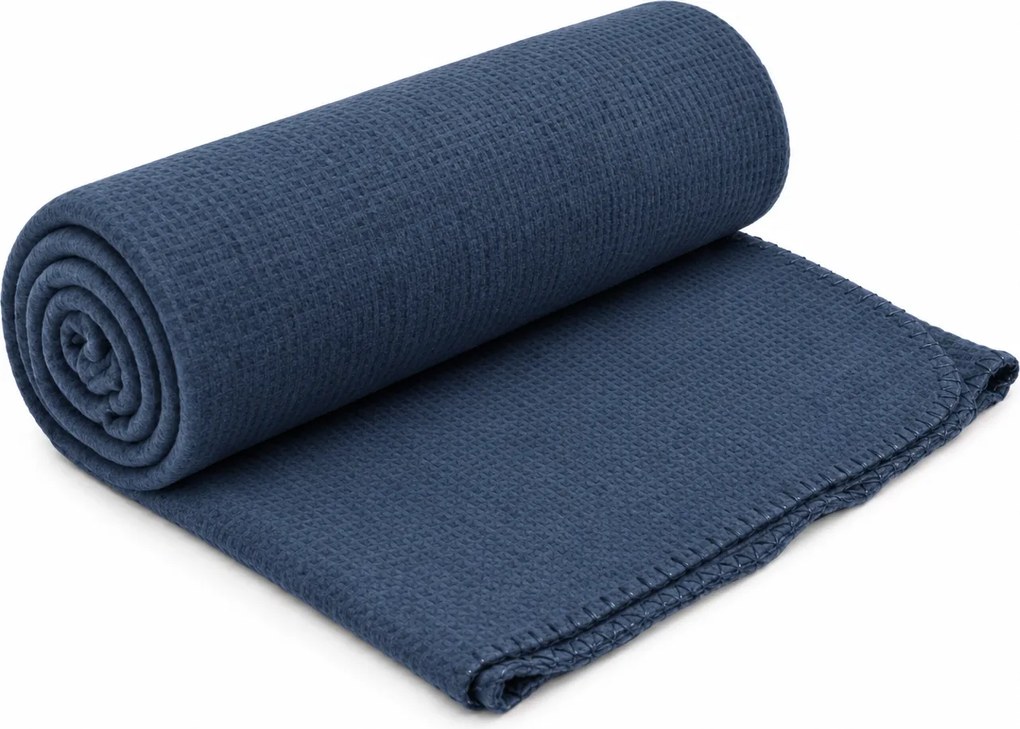 Patura fleece VELINA, albastru inchis Dimensiune: 150 x 200 cm