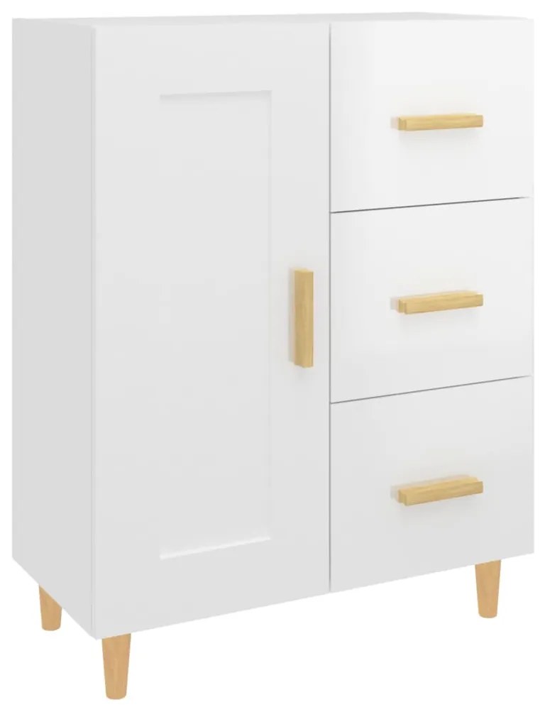 812228 vidaXL Dulap, alb extralucios, 69,5x34x90 cm, lemn compozit