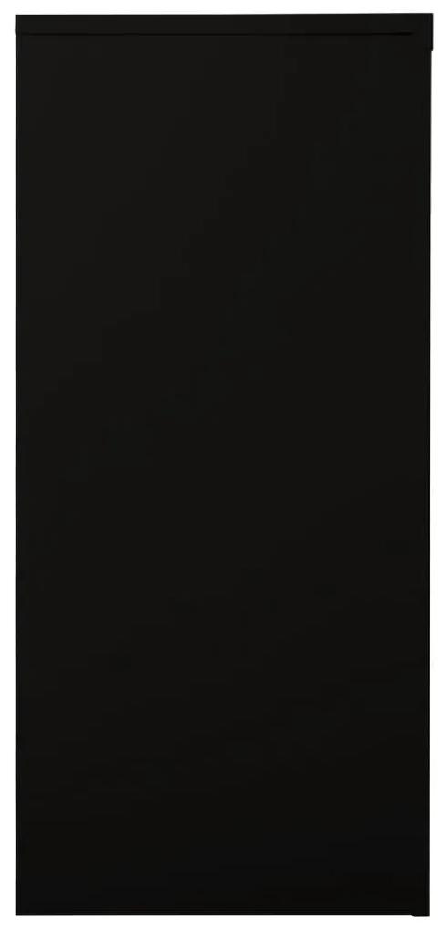 Dulap cu usa glisanta, negru, 90x40x90 cm, otel 1, Negru, Fara jardiniera, Negru