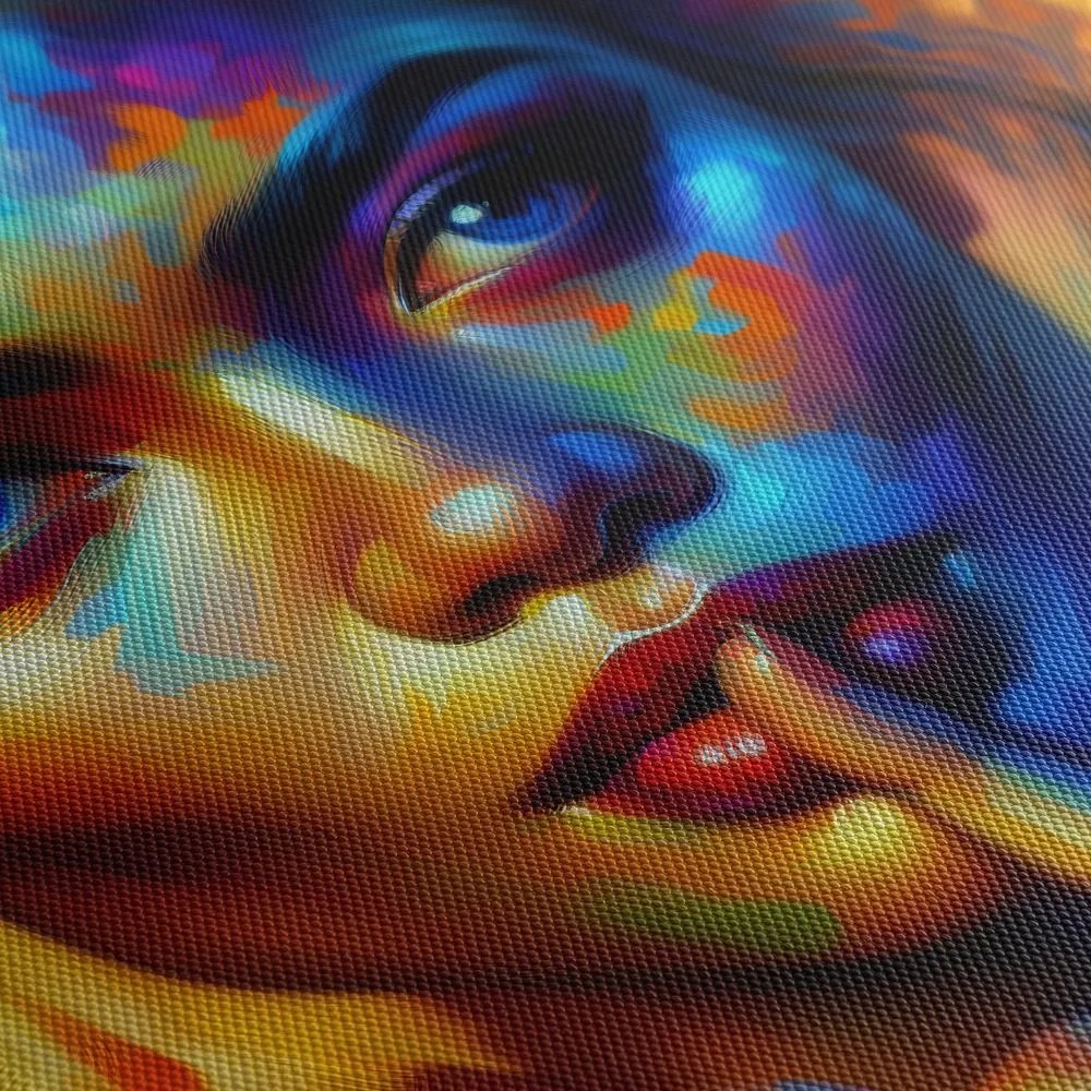 Tablou femeie în culori abstracte