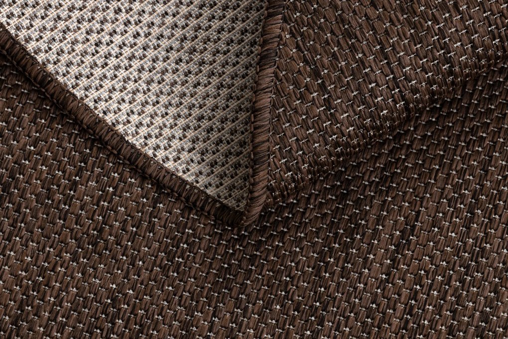 Covor SISAL SION cerc A5165A Melanj țesute plate maro