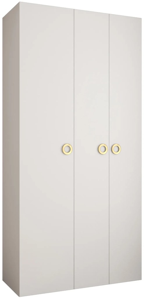 Dulap de haine 120 cm Carmela 40-1 (alb + Auriu). 1126510