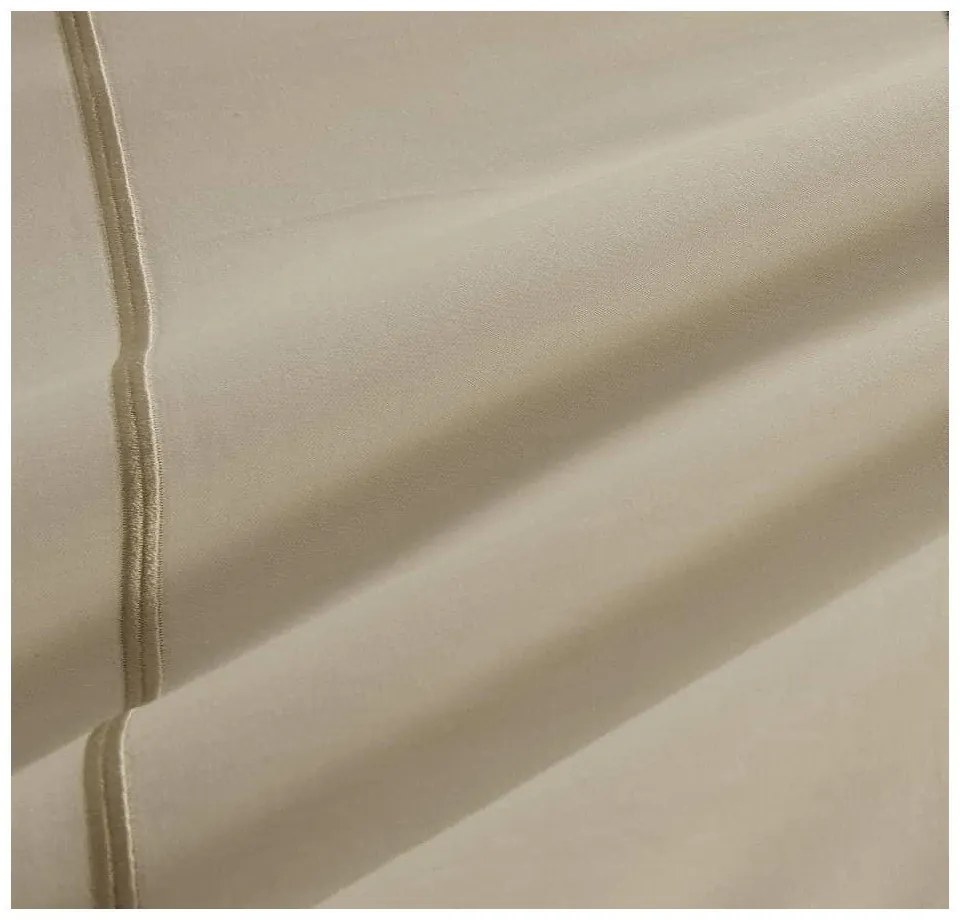 Lenjerie de pat bej din bumbac ranforcé pentru pat dublu, extinsă cu cearceaf inclus, cu 6 piese 240x220 cm Calm of Lines – Mila Home Luxury