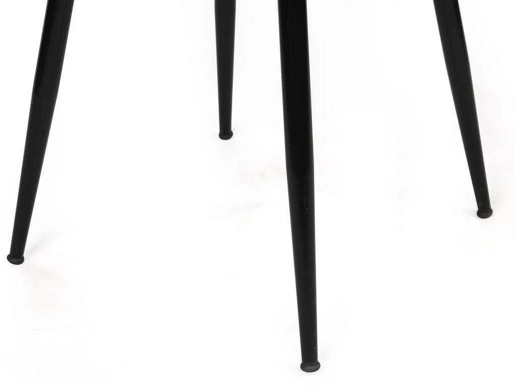 Set 4 scaune haaus Yıldız, Maro deschis/Negru, textil, picioare metalice