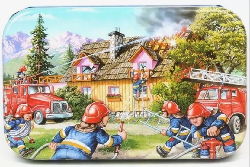 Puzzle din lemn - Pompierii 60buc