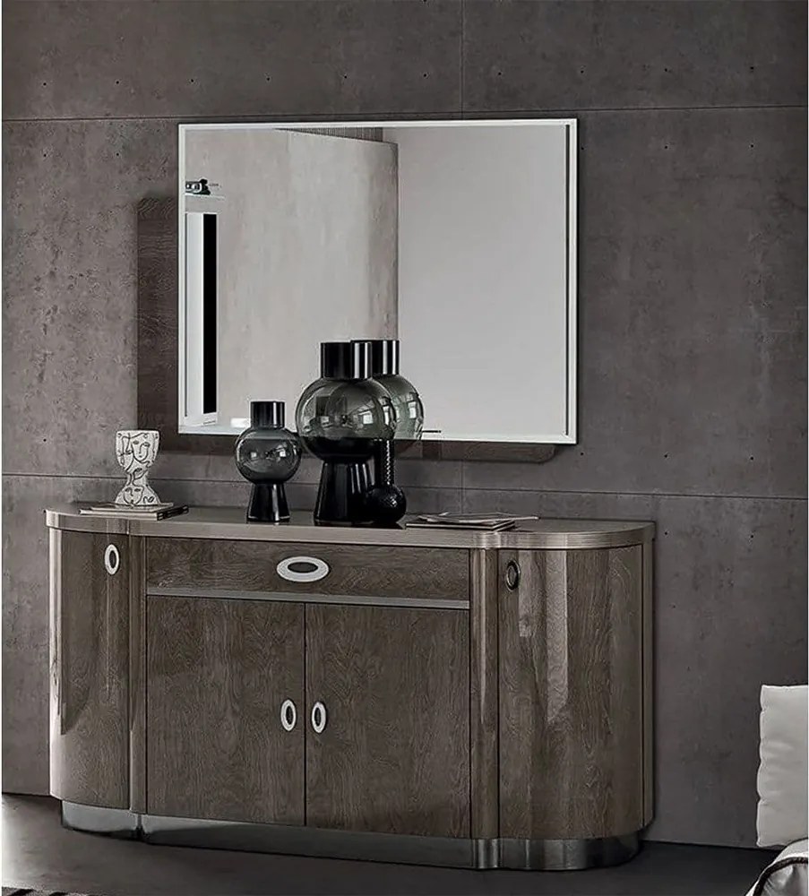 Bufet lemn masiv Serenity cu 4 uși, 160 × 48 × 85 cm