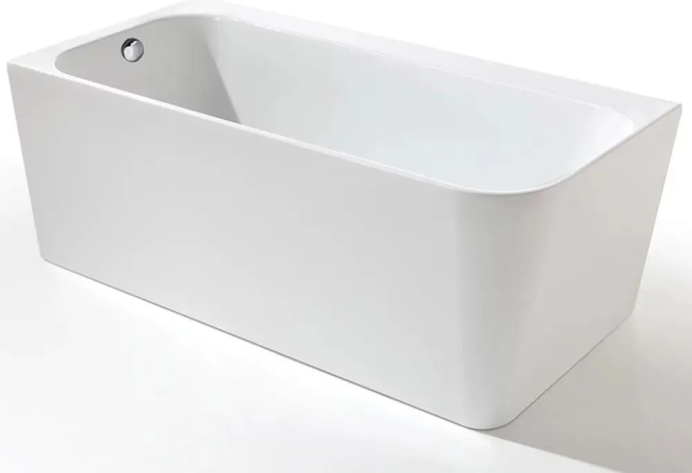 Cada freestanding Kreiner Maggie 160x75 cm finisaj alb stanga lipita de perete, BTW