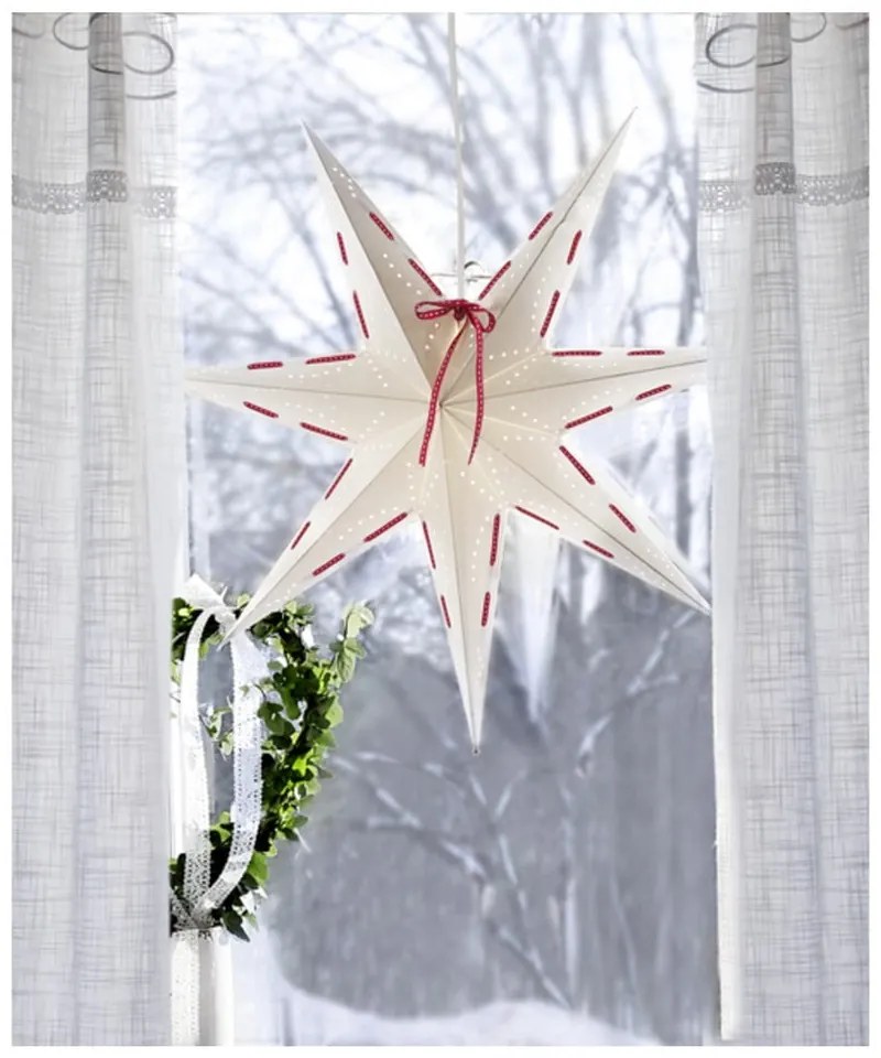 Decorațiune luminoasă pentru Crăciun Star Trading Vira, Ø 60 cm, alb